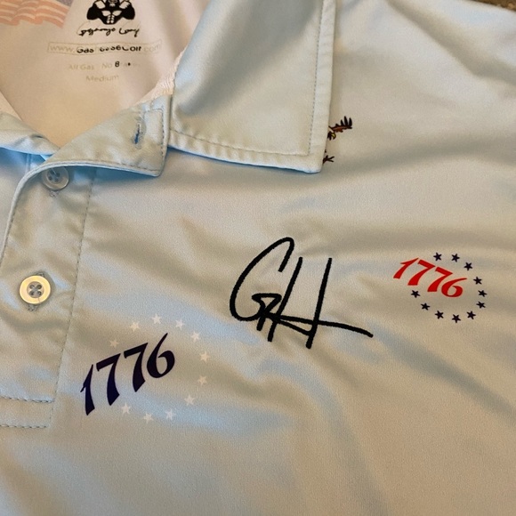 Gashouse 1776 Independence Polo Shirt Size Medium Color Sky Blue - Picture 3 of 5